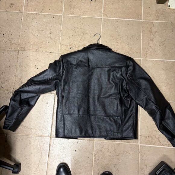 NWOT Large L Brixton Moto Black Leather Jacket - Picture 5 of 7